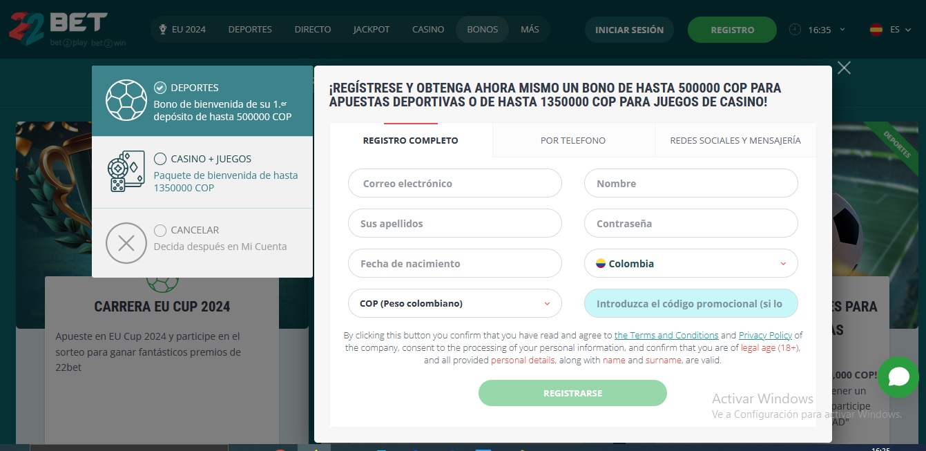 Cómo Registrarse en 22bet en Pocos Pasos