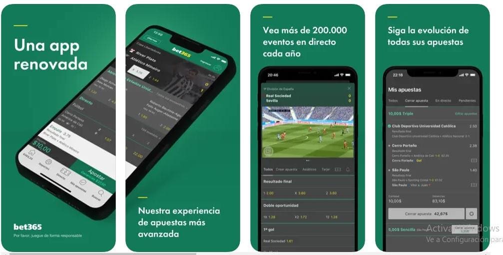 Aplicación Móvil Bet365