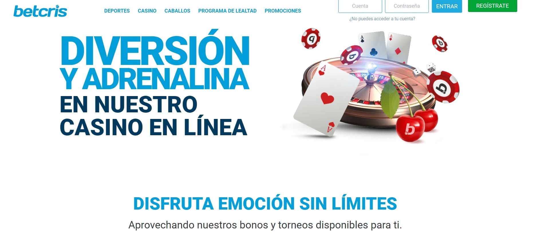 Bonos y promociones de Betcris Casino México