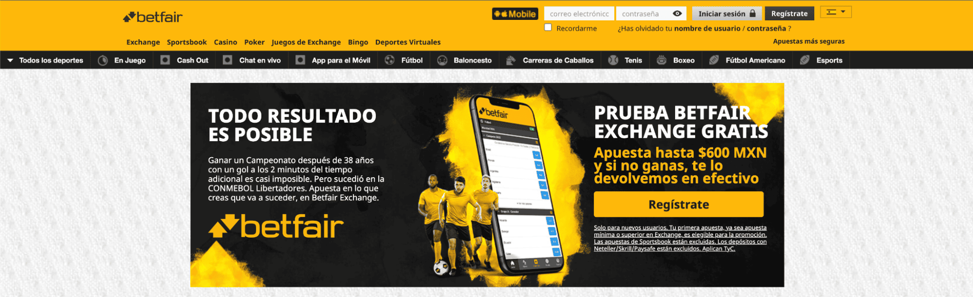 Betfair en México