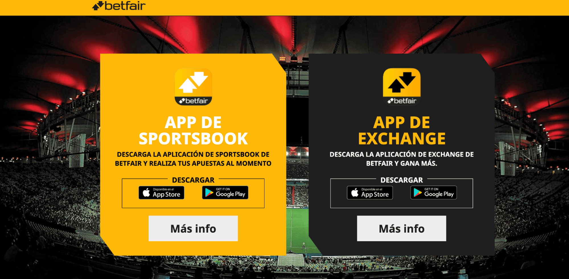 La aplicación móvil de betfair