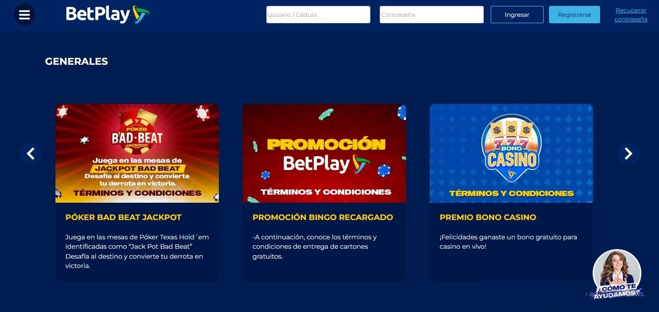 Ofertas Promocionales y Bonos del Casino BetPlay