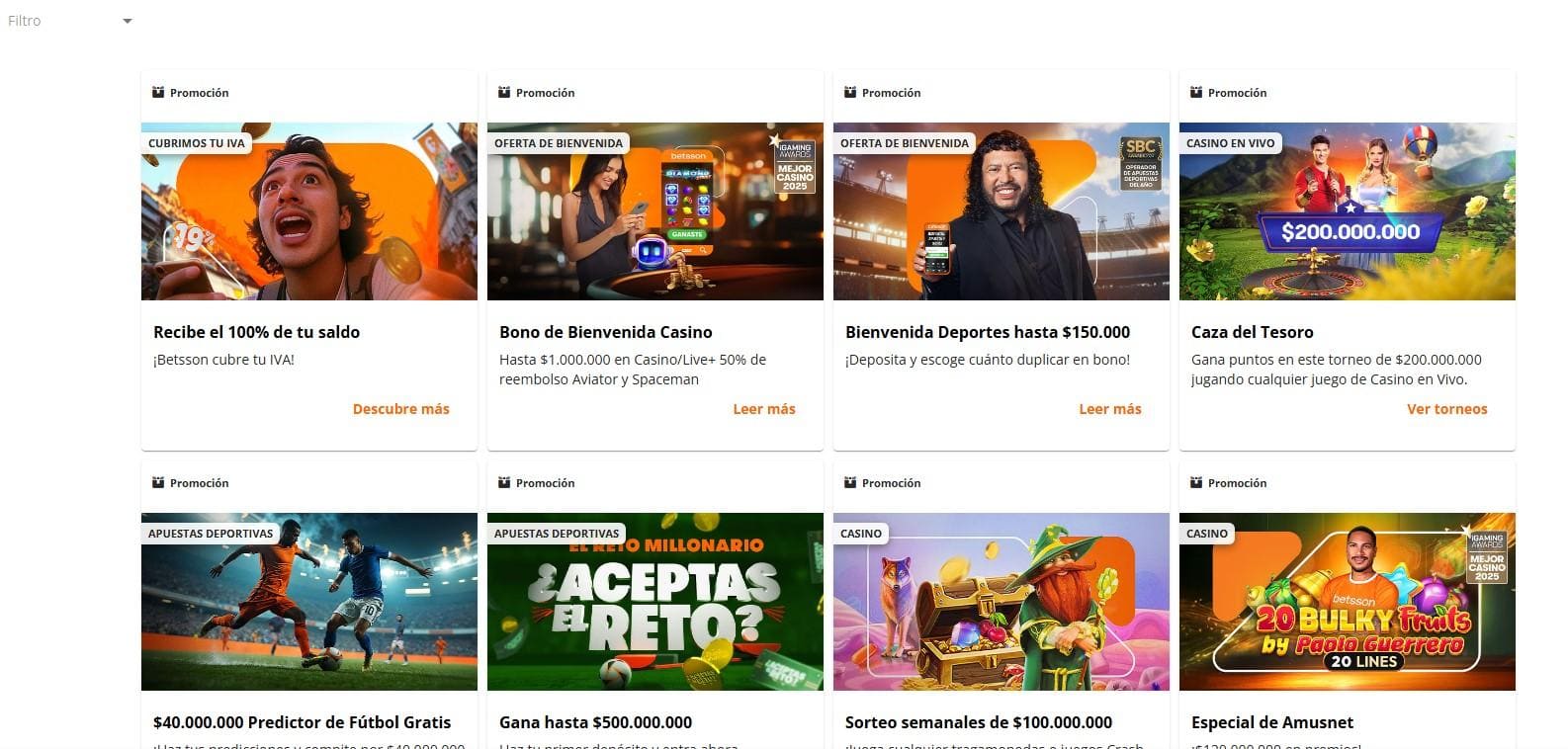 promociones y bonificaciones