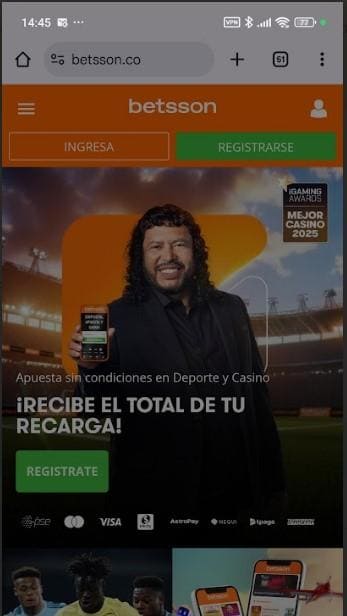 aplicación oficial de Betsson para móviles
