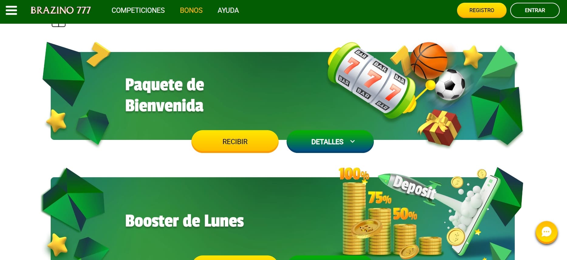 Bonos y promociones de Brazino777