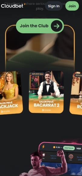 Aplicación móvil en Cloudbet Casino