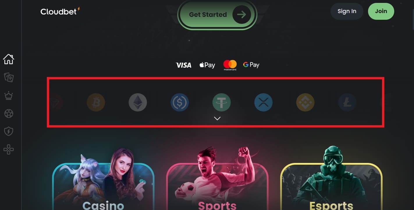 Opciones para depositar dinero y retirar en Cloudbet Casino online