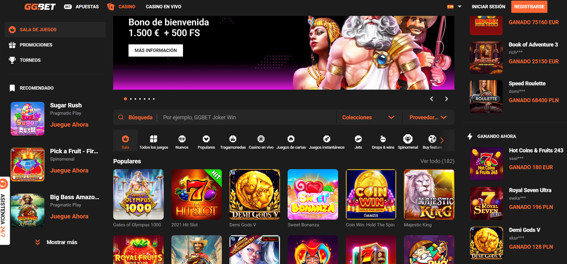 Aplicación móvil de GGBet Casino online