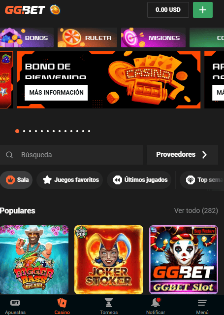 App móvil GGBet