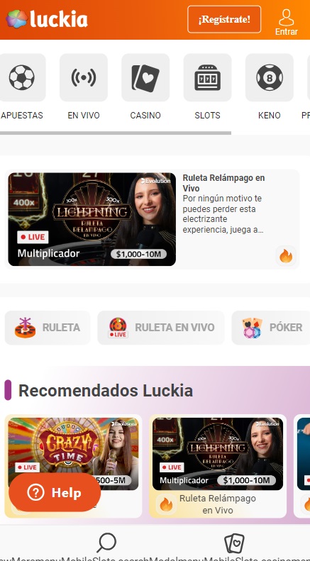 Aplicación móvil de Luckia Casino Online