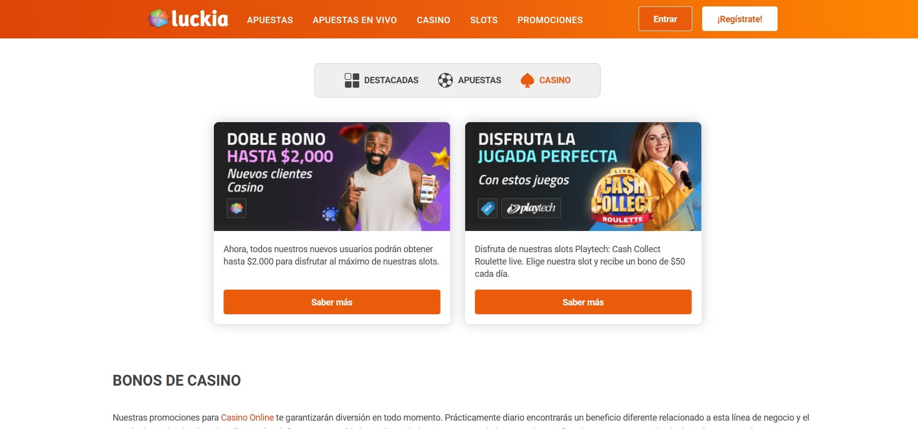 Bonos y promociones de Luckia Casino México