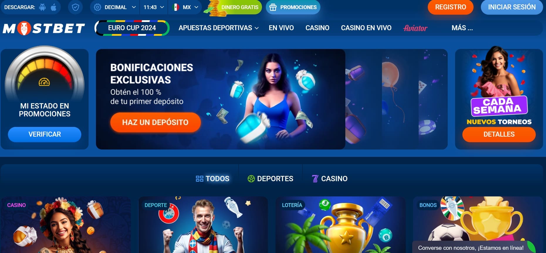 Bonos y promociones de MostBet Casino