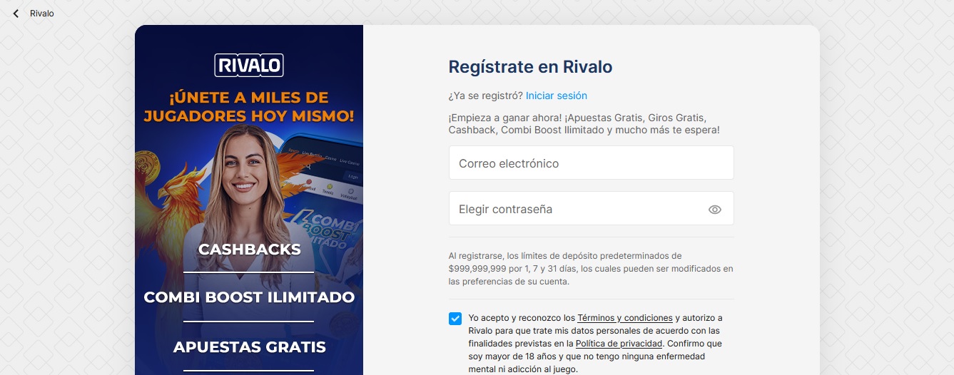 Cómo Registrarse en Rivalo