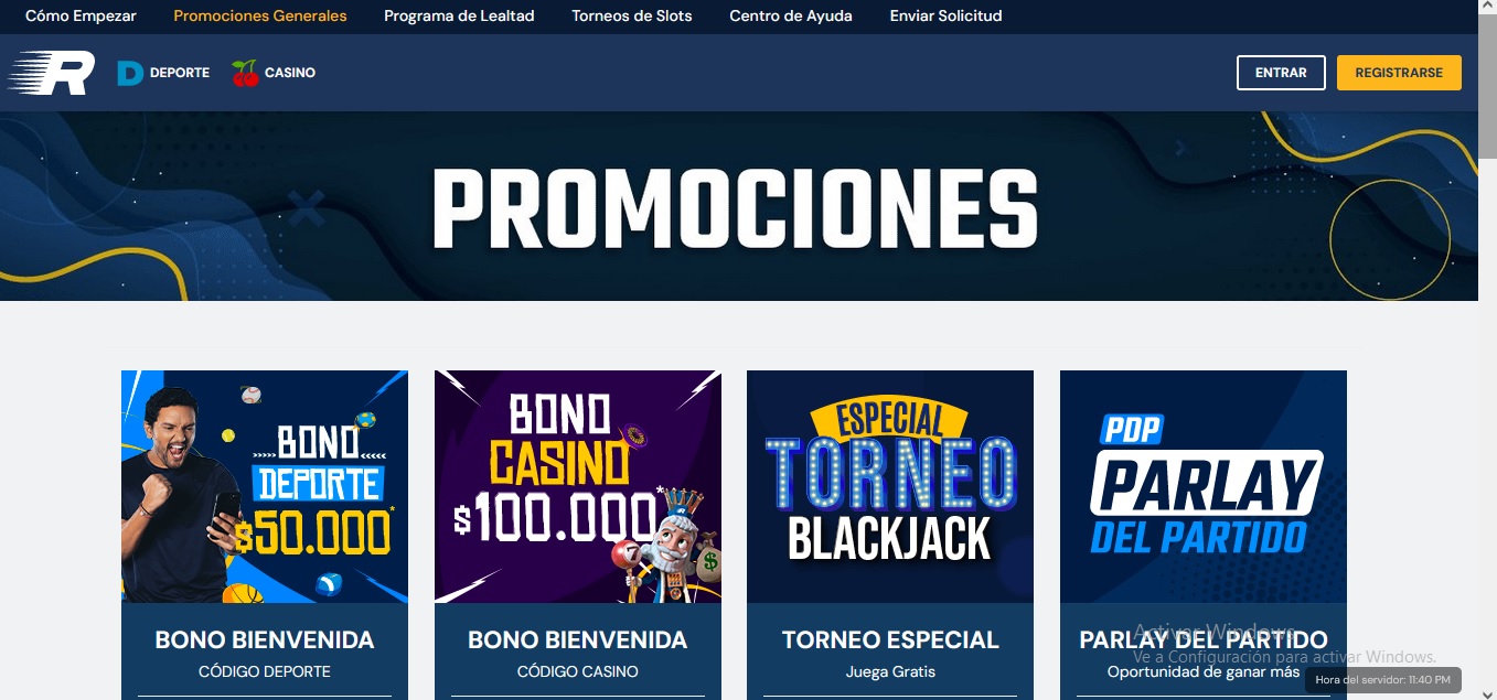  Bonos Promocionales y Ofertas Tiene el Casino RushBet