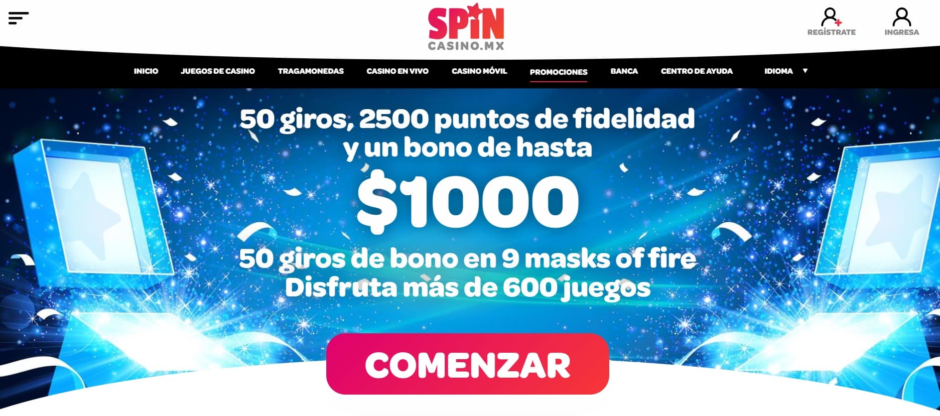 Bonos y promociones de Spin Casino