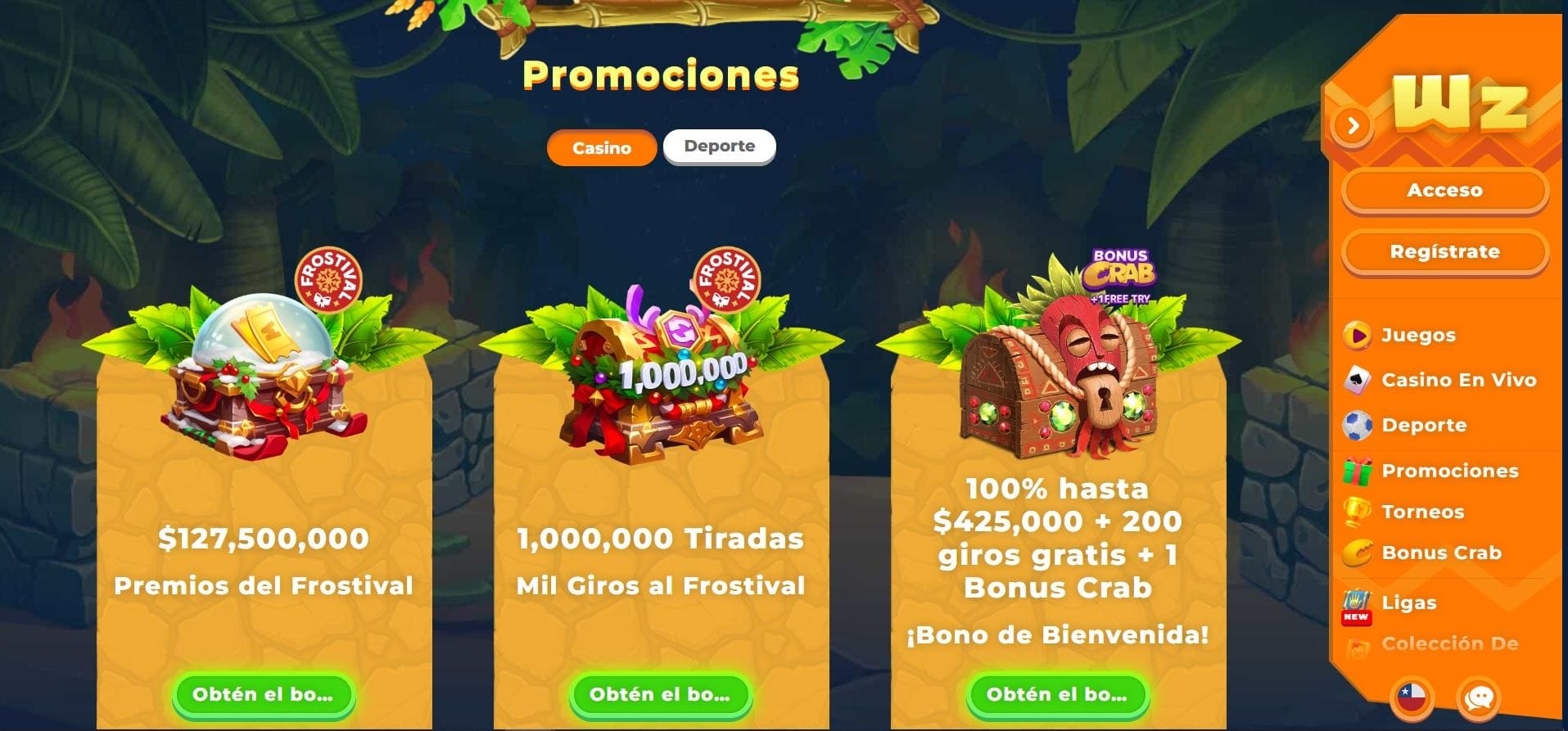 Bonos y promociones de Wazamba Casino