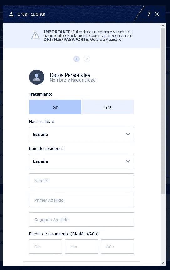 registrarse en William Hill Colombia: instrucciones paso a paso